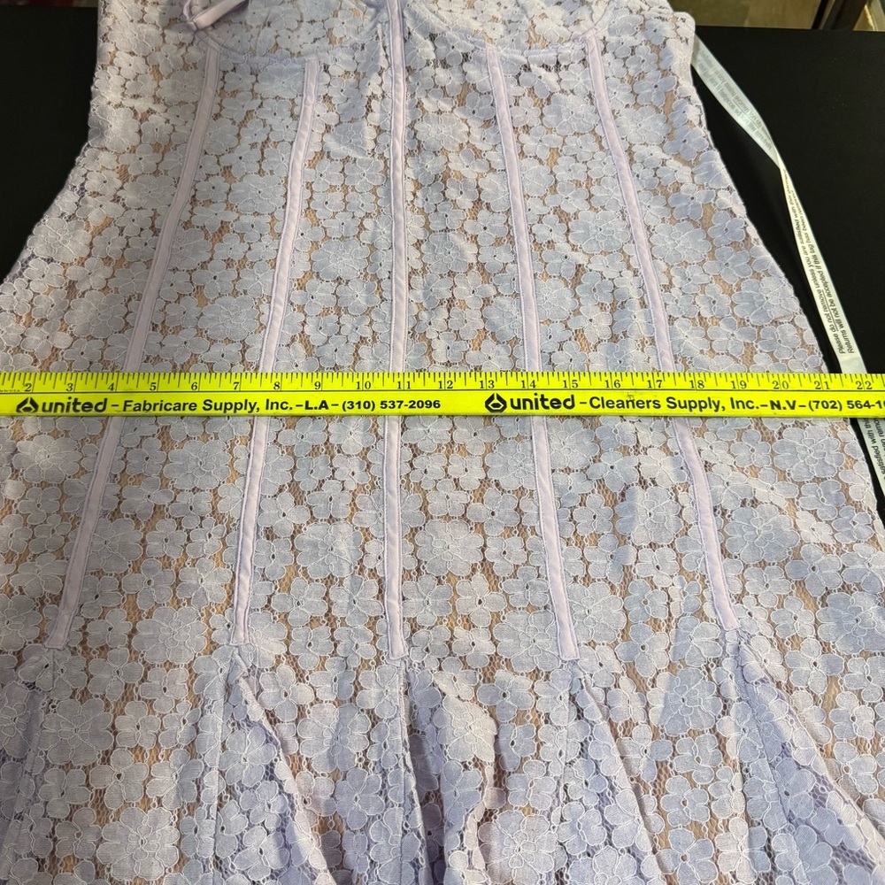New Nasty Gal Lace Mini Dress Lavender Nude Lining Size 12 New With Tags Lace 12 - Picture 5 of 15